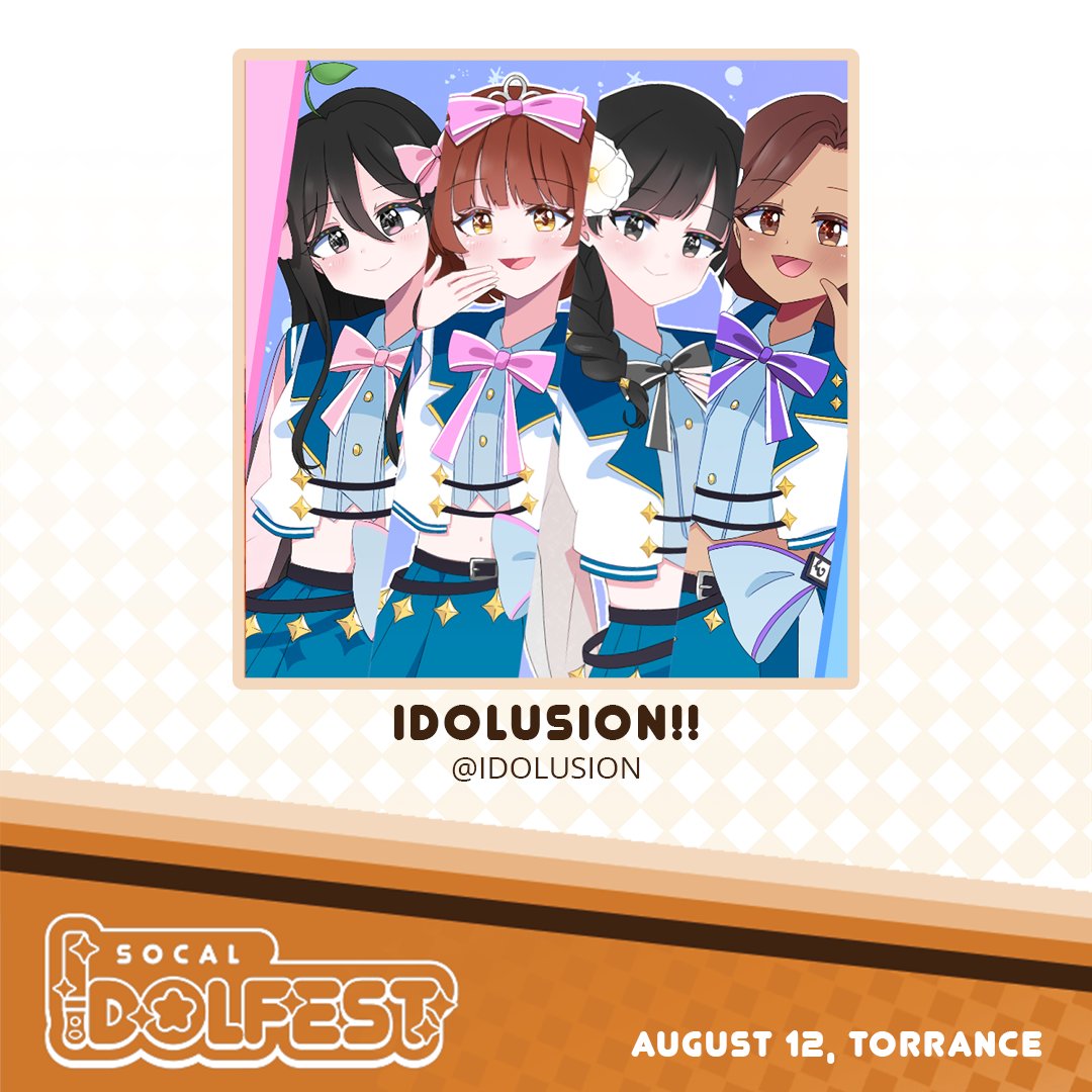 idolusion's tweet photo. 📣 LIVE ANNOUNCEMENT 📣

That’s right! In Idolusion’s first ever LIVE performance, Eggu, Ririsa, Phoebe and Shoyun will be making an in person appearence at @SCIdolFest! 

Idolusion will be taking the stage at 12:30pm!! We can’t wait to see you all!! 

[#Idolusion ⁠#SCIF2023] https://t.co/wPbzdUvqhg