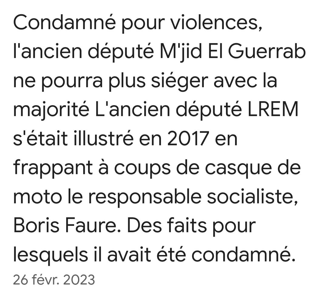 Lea_Murat23's tweet photo. @MacronardsFM @denis_Masseglia Souvenirs souvenirs
#ElGuerrab a siégé 5 ans avec les #DeputesEM alors qu'il avait COMMIS des actes de violence pr lequels il a été condamné. Si @Valeurs veut faire ds la rubrique "chiens écrasés" je lui suggère de se pencher sr la macronie, il y a matière à articles multiples 🤨 https://t.co/Fe1pD3iVwE