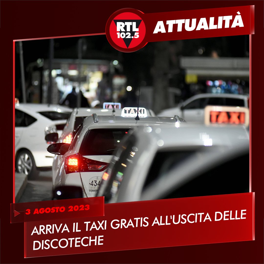 rtl1025's tweet image. 🚖 Un #taxi gratis all'uscita delle discoteche, per tornare a casa a fine serata e prevenire incidenti. È l'ultima mossa del ministro Salvini. Un progetto sperimentale che stanzia fondi per pagare il passaggio a chi uscito, sottoponendosi all'#alcoltest, superi il limite previsto