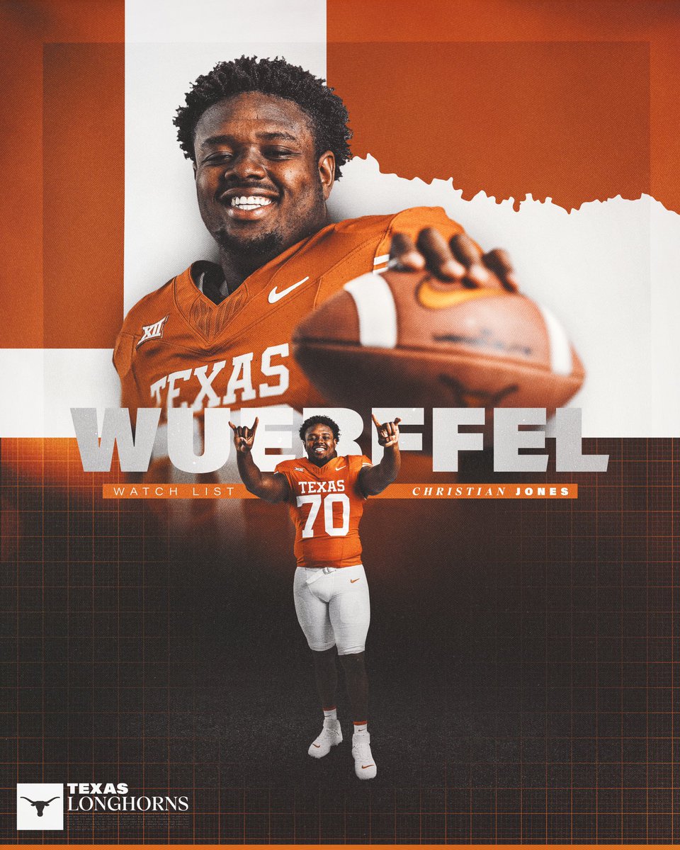 Christian Jones has been named to the Wuerffel Trophy watch list 🤘

@Christo24AHFC x <a href="/WuerffelTrophy/">Allstate Wuerffel Trophy</a>