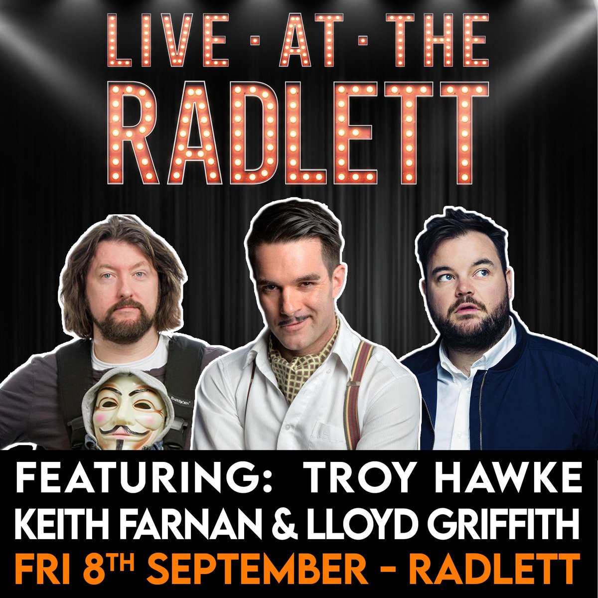 🔥Live at the Radlett returns to the wonderful <a href="/RadlettCentre/">The Radlett Centre</a> this Sept and what a line-up we have for you good Hertfordshire folks…

🔸<a href="/TroyHawke/">Troy Hawke</a> 
🔸<a href="/LloydGriffith/">Lloyd Griffith</a> 
🔸<a href="/KeithFarnan/">keith farnan</a> 

Tickets and deats 👇
🎟 angliacomedy.com/radlett 👈
