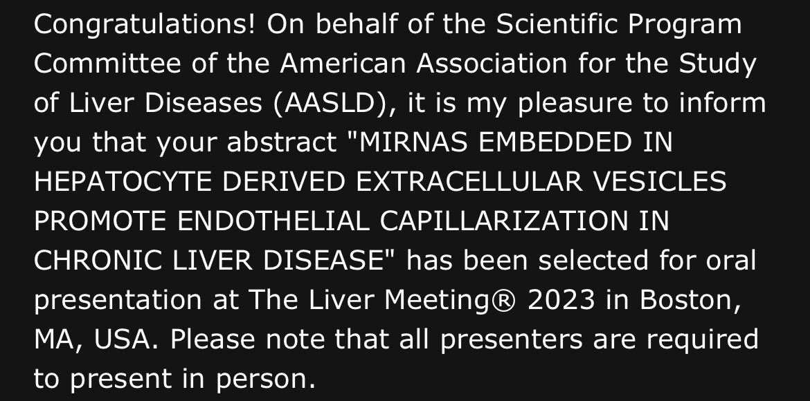 JSGracia's tweet photo. 📬 So nice inbox today!! 

4 accepted communications for the @AASLDtweets Liver Meeting 2023‼️

1 oral presentation + 3 posters❕

Extremely happy and proud of my fellows and collaborators!! 🙏🏽👊🏽

See you all in #Boston!!

#TLM #LiverTwitter #LiverX https://t.co/gXUGbtc4CD