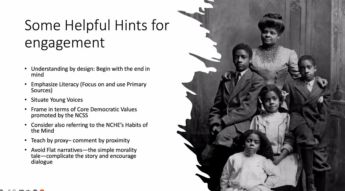 HistoryFrog's tweet photo. @OERProject @YohuruWilliams History doesn't repeat itself, it echoes. Teach by Proxy, comment by proximity.
Brilliant, informative, and inspiring presentation! Thank you @Yohuru for inspiring and equipping all of us history teachers! 🤯👏🏻🎉🙌🏻👊🏻
@OERProject #OCforSS https://t.co/Qwm50iLb3B