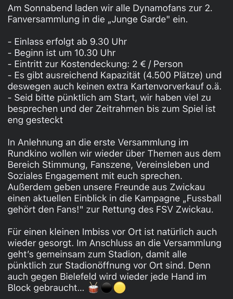 Auf Dynamo! 
Es ist wieder Zeit zum Reden…

#sgd1953 #dynamoland