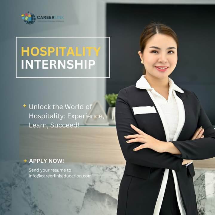 Looking for an exciting career in the Hospitality industry? 🏨 Look no further! CareerLink Educational Consultancy is here to help you kick-start your journey with our Hospitality Internship Program. 🌟
#CareerLink #HospitalityInternship #EducationMatters #LearnAndGrow #Practicum