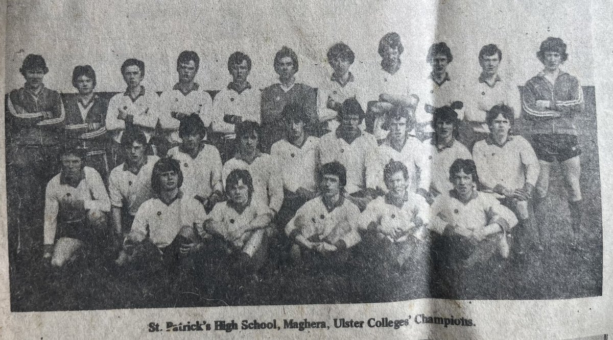 A few memories for you here Adrian and a wee test. 😀
The year is simple, can you name the full panel in the photo? Think I see 5 @stcanicesgac men and the captain is now a Dungiven man now too 😏

@Shamrocksabu @StPatsMaghera @GrainneMary1

#gaelicfootball #macrorycup
#memories