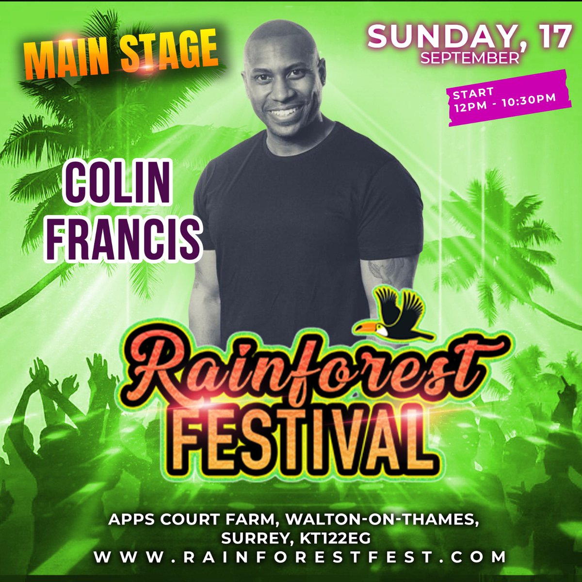 Rainforest_Fest's tweet photo. GET READY TO EMBRACE THE SUMMER VIBE!!
Now’s the time to get your tickets and kick off the summer with RAINFOREST FESTIVAL UK 2023 🌴🌴🌴

Get your friends and family together and get ready to experience MIND BLOWING MIXES and SUMMERTIME MAGIC WITH DJ COLIN FRANCIS ON THE MAIN STAGE 🎧🌟🌟🌟

RAINFOREST FESTIVAL promises to bring the best of energy and good vibes to give the festival-goers the time of their lives.

DATE
SUNDAY 17TH SEPT 2023

VENUE
APPS COURT FARM HURST ROADWALTON-ON-THAMES KT122EG, LONDON.
https://t.co/lEhJDqL8v5

TIME
12PM - 10:30PM

Tickets are available at 👉🏽 https://t.co/lUES5PWLD8

#Libianca #RainforestUK #WhatsApp #summer2023 #UK #afrobeats #Amapiano #DJ #LondonFestival #explorepage #rainforestfestivaluk #Afrobeat #summervibes