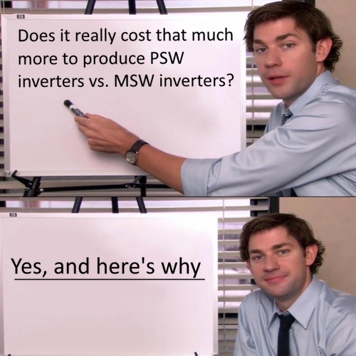 wagantech's tweet photo. Customer Question: What really is it that costs so much more to produce a PSW over a MSW inverter?
https://t.co/rIiKRo2HvI https://t.co/7EfAfSe6PV