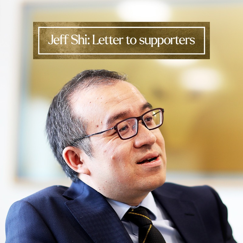 Wolves's tweet photo. Chairman Jeff Shi has penned a letter to Wolves supporters.