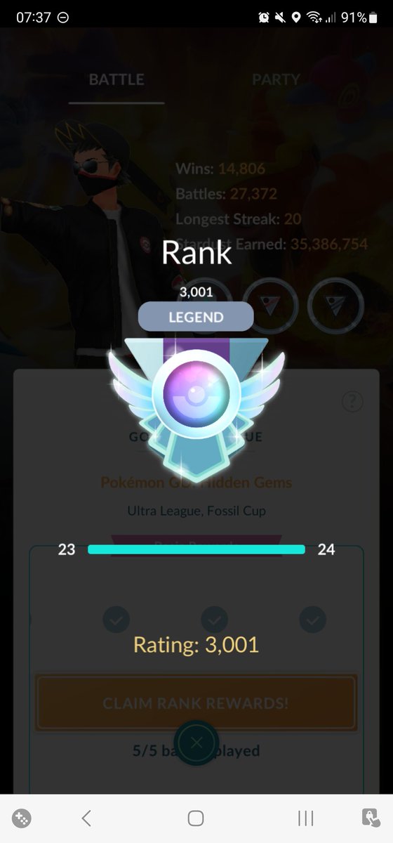 After being stuck in the 2900's I was finally able to reach legend. 😊💪
Kudos to @memichinflona for their team suggestion, so strong 💥💥💥💥👍👍