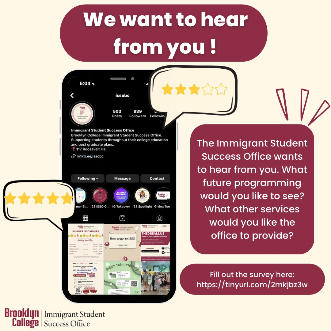Brooklyn College Immigrant Student Success Office tweet media