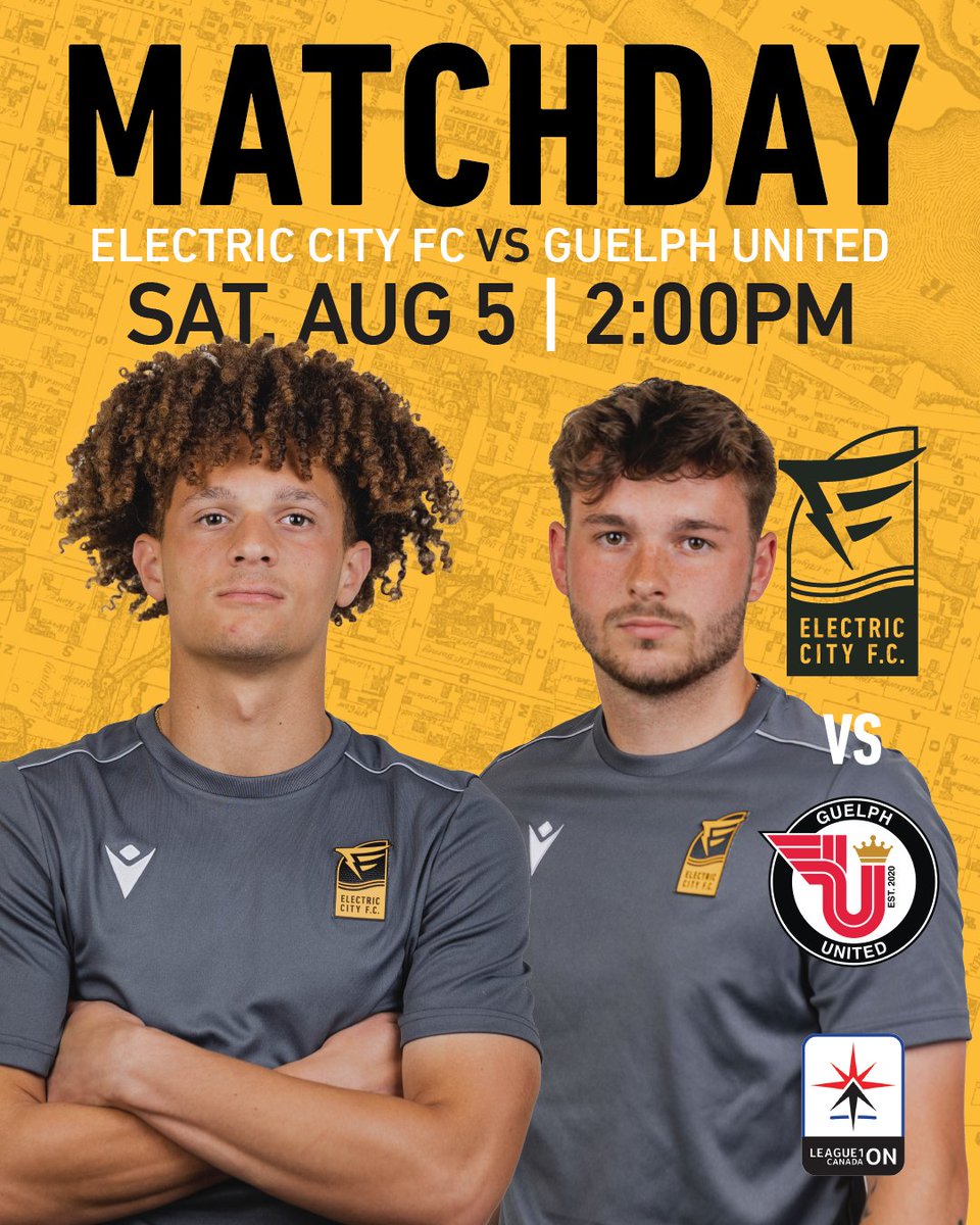 ElectricCityFC's tweet image. M A T C H    D A Y ⚡ Today is a good day to watch some footy @flemingcollege  ⚽

📆 Sat. Aug 5 | 2:00PM
🆚 Guelph United
🏟 Fleming College Stadium | Peterborough

🔗 in bio to get your tickets or grab them at the gate!

#WeAreECFC #L1O #EveryPointMatters