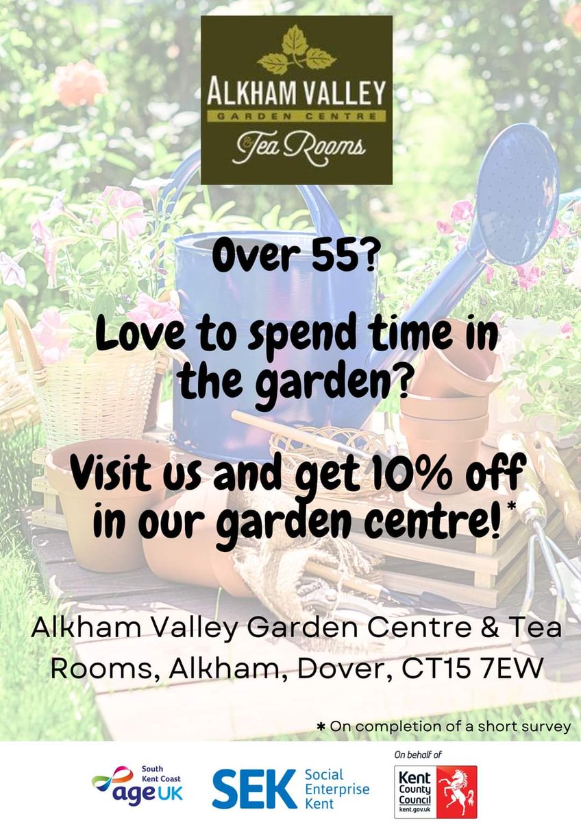 A great new partnership and a great new offer for you at Alkham Valley Garden Centre! #alkham #folkestone #dover #garden