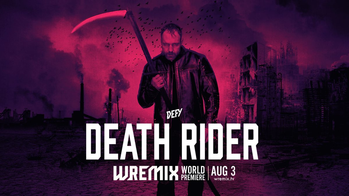 WremixTV's tweet photo. [ WATCH FOR FREE ]

TONIGHT - WATCH the WREMIX WORLD PREMIERE of DEFY DEATH RIDER (SUPER 8XGP)

Watch JON MOXLEY's return to DEFY!
THR, AUG 3rd | 8PM EST / 5PM PST

FREE FOR ALL at https://t.co/YG7uMHbgsG

#wremix #moxley #8xgp #defywrestling https://t.co/qg6wIAHMh5