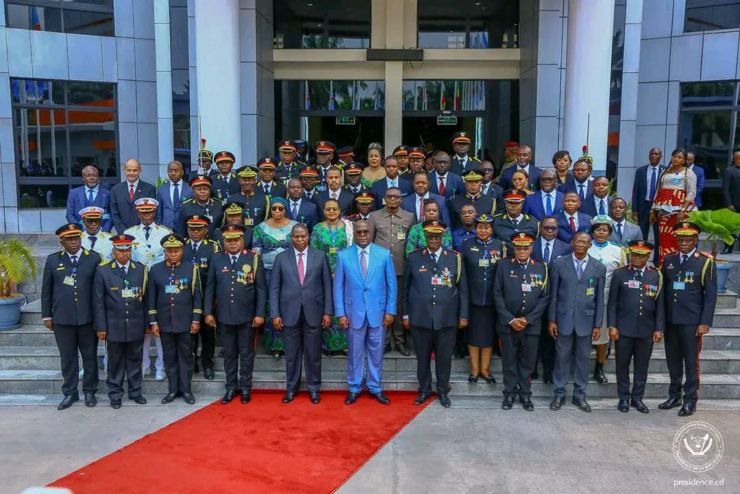 Merci à SEM Félix Antoine Tshisekedi de nous avoir honoré. 
6 ième session spéciale du Collège des Hautes Études de Sécurité et Défense, CHESD. Kinshasa 03/08/2023