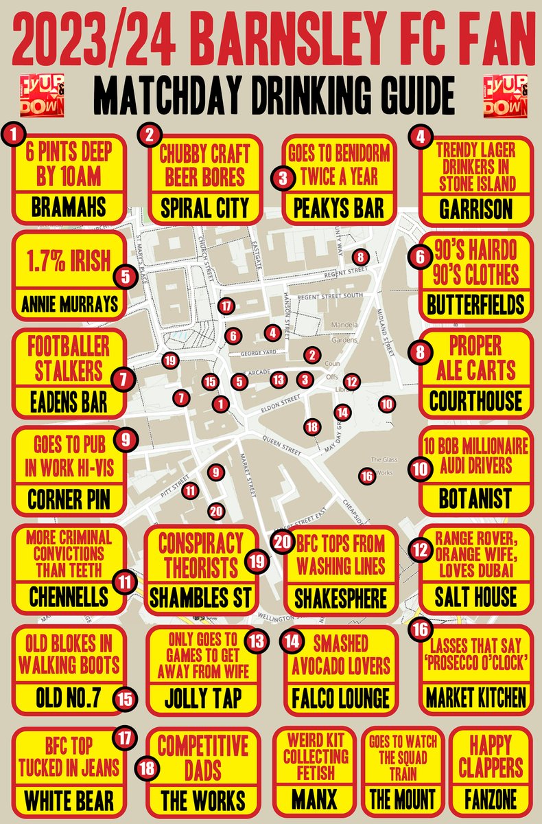Can’t you decide where to go for a drink this season?

We’ve put together the ultimate matchday pub guide to show you the perfect place for a pre game swill.

Get tagging and retweeting.