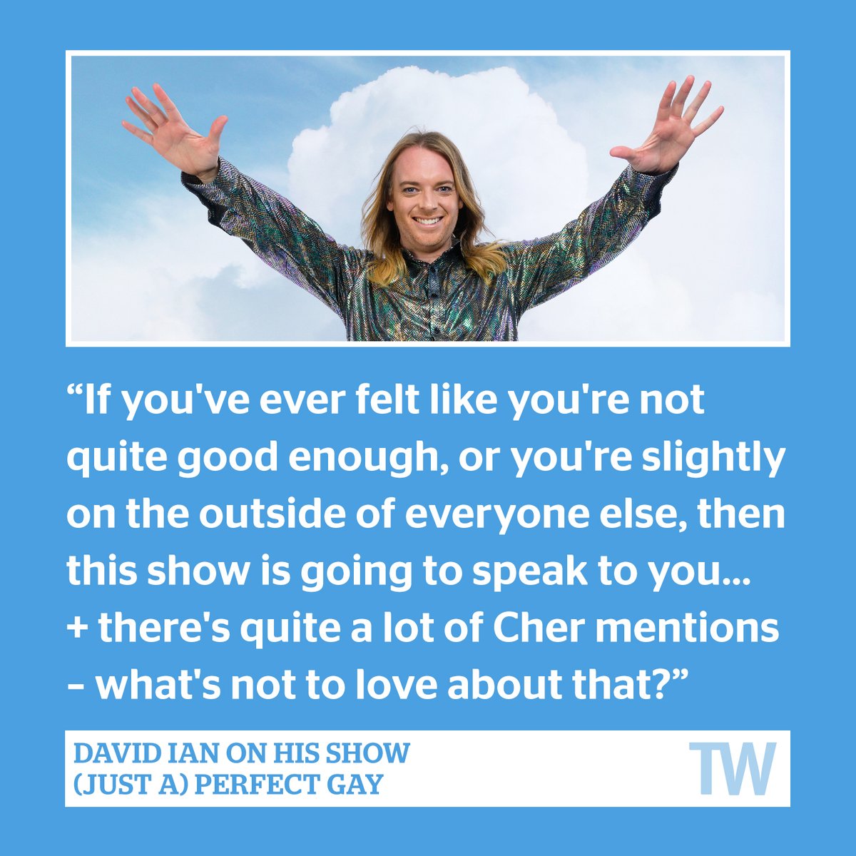 It's a ThreeWeeks Q&amp;A. We spoke to David Ian about his show ‘(Just A) Perfect Gay’ at Just The Tonic at The Caves from 3-27 Aug. Read the interview here: bit.ly/3DEo1WC #edfringe <a href="/davidoverthere/">David Ian</a>