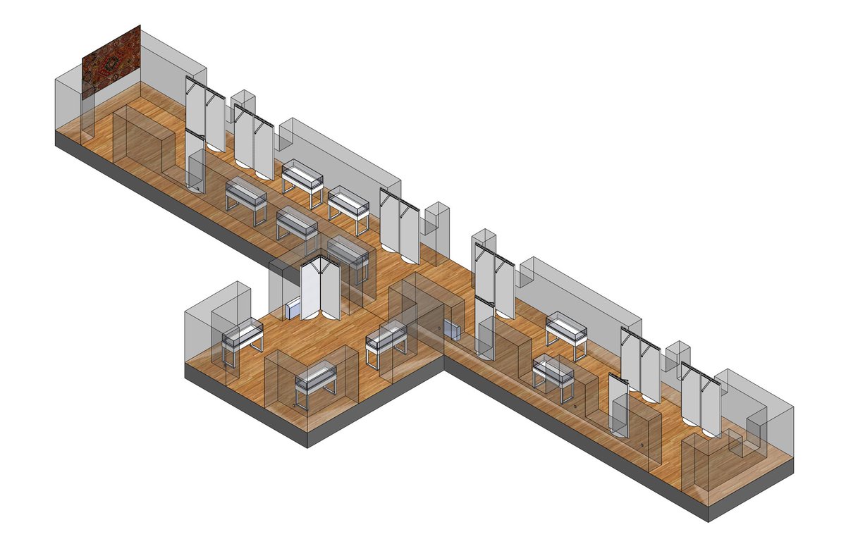 rfabricatapices's tweet photo. Este plano en 3D es una primera idea de la distribución que tendrán los paneles y vitrinas que ubicaremos en nuestra galería museística en unos meses.
https://t.co/JCzt9chY77
#realfabricadetapices #restauraciontextil #conservaciontextil #proyectosartísticos #visitasmuseo https://t.co/X4IOyECQum