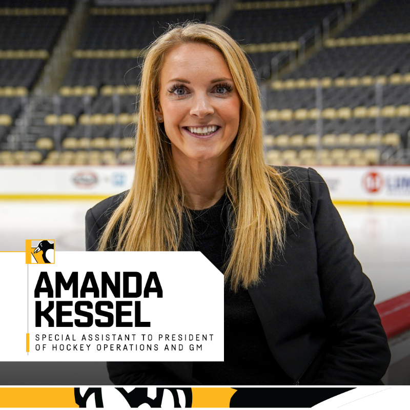 penguins's tweet photo. The Penguins are proud to announce a handful of promotions in our hockey operations department.

Congratulations to Kyle Dubas, Andy Saucier, Erik Heasley, Amanda Kessel, and Trevor Daley.