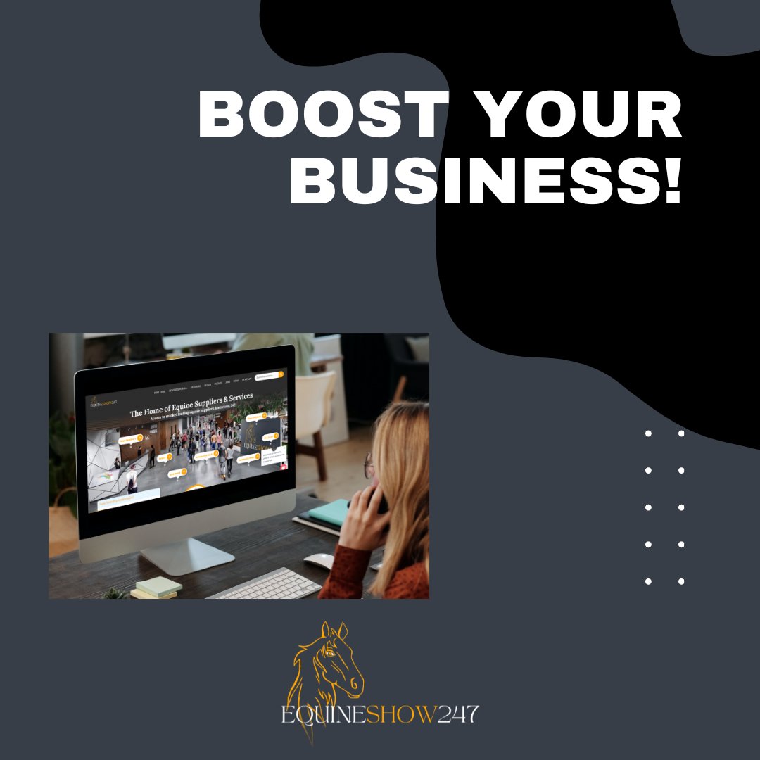 Boost Your Business, Virtually: Are you a supplier looking to showcase your products to a global audience? Or perhaps you offer top-notch equine services that can benefit horse enthusiasts worldwide? Join the platform at equineshow247.com #virtual #exhibition #open247