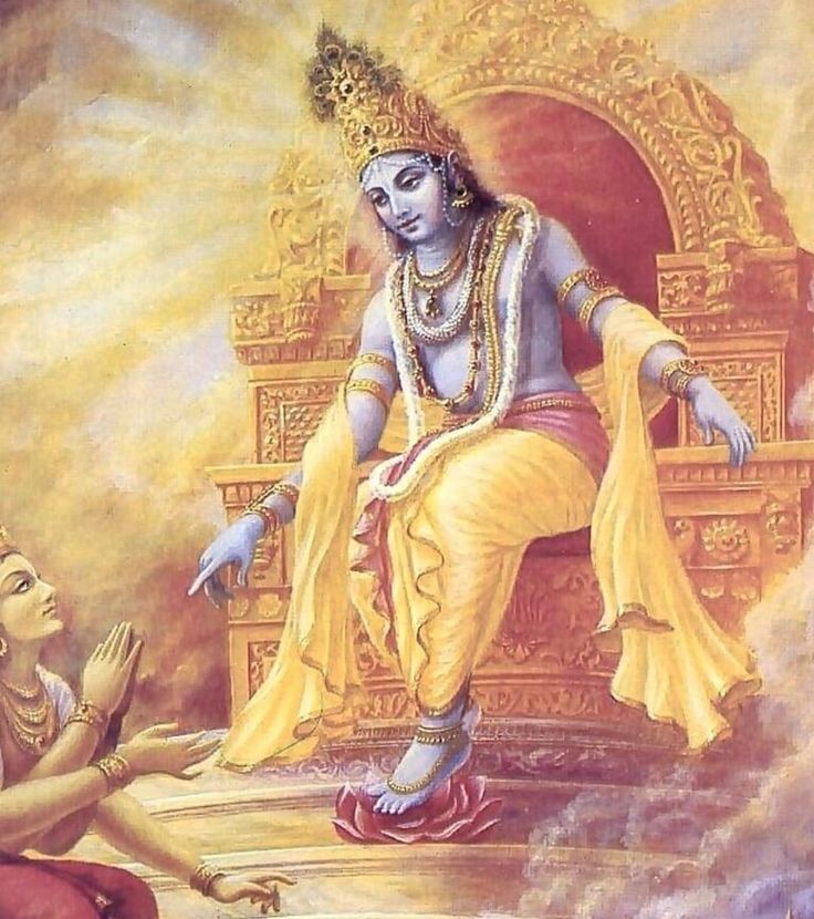 Geetashloks's tweet photo. Krishna only gives three answers to prayer:
 1. 'Yes!' 
2. 'Not yet.' 
3. 'I have something better in mind. 🪷 https://t.co/Z29DNZ1Y55