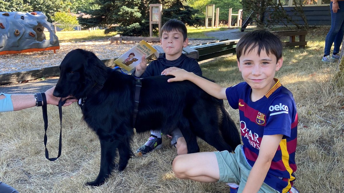 Since 2011, Ryther has invited therapy dogs from <a href="/ProjectCanine/">Project Canine Therapy Dogs - IG:@projectcanine</a> to campus for campers to cultivate compassion, kindness, and connection through certified therapy dogs. To learn about Ryther programs, visit ryther.org/therapy-and-co….