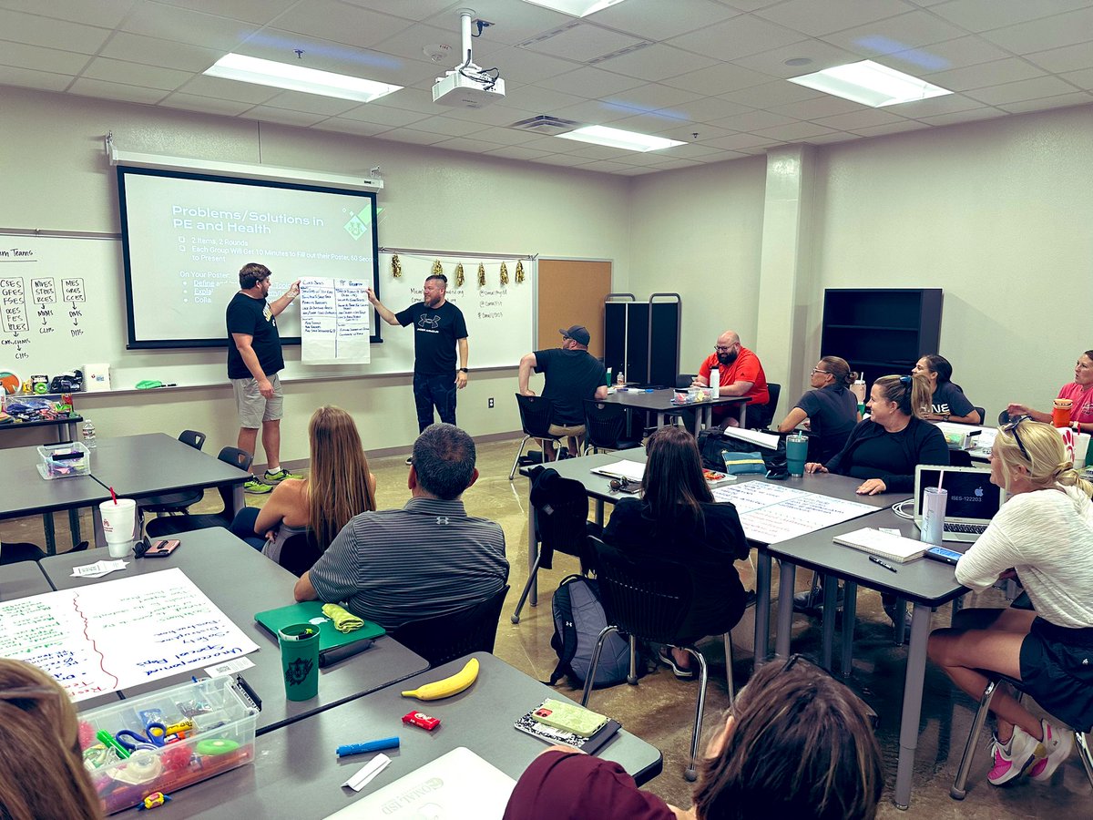 ComalPhysED's tweet photo. Day 1 of Comal U with the K-5 PE and Health team! Team workshop and supporting safety in the gym environment. Thank you @TxDPS for helping support our learning! #ComalU2023 #WholeChildChampions #ComalFit https://t.co/pXbx0bWaWy