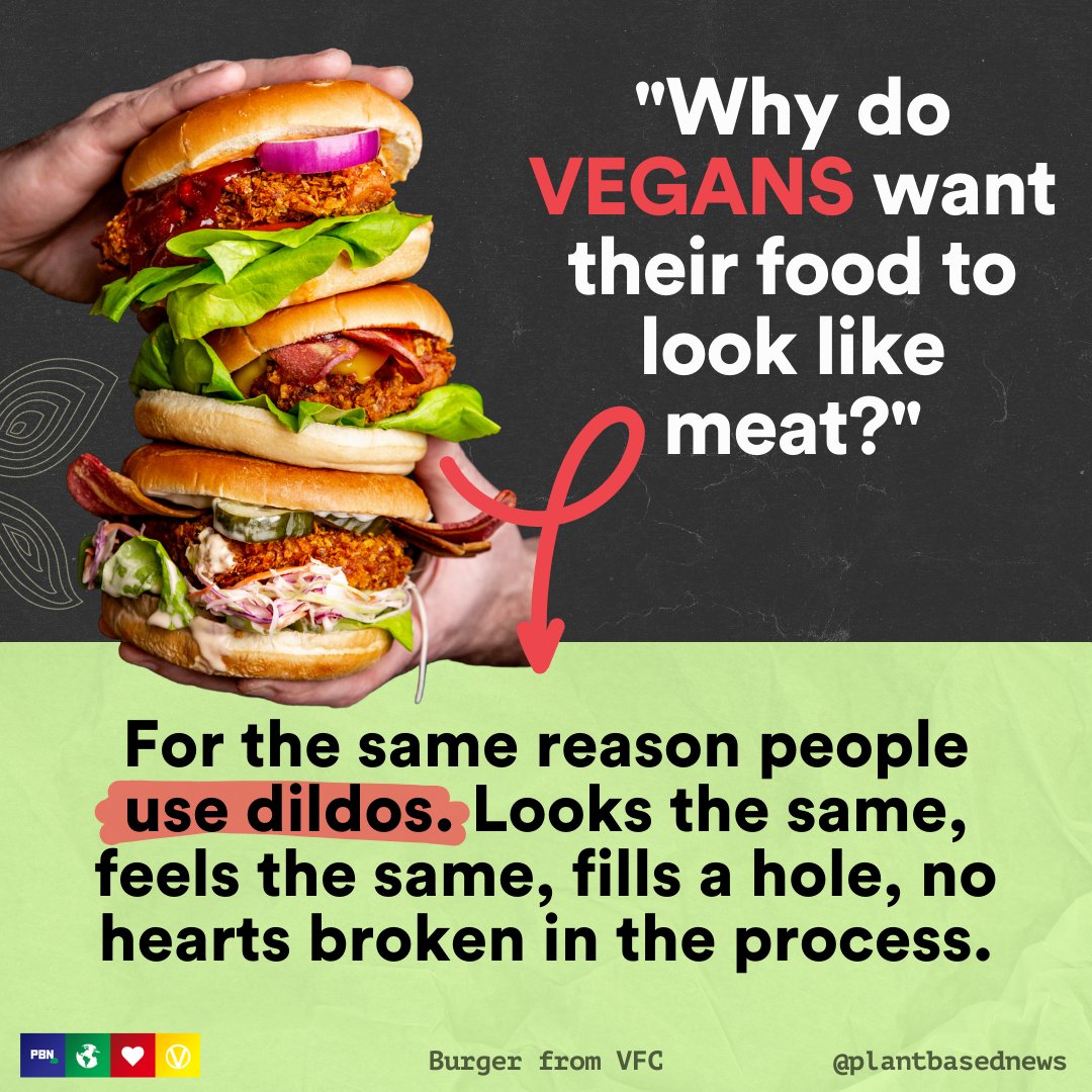 But why is this so true? 🍆👀 Burger and inspo from @VFCfood