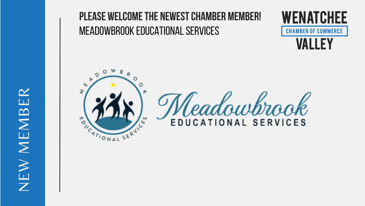 Welcome to our newest member, Meadowbrook Education Services! This excellent business is here not only for our youth to assist with helping you learn how we learn but for adults as well. This wonderful business is here to help us all flourish in areas we may struggle.