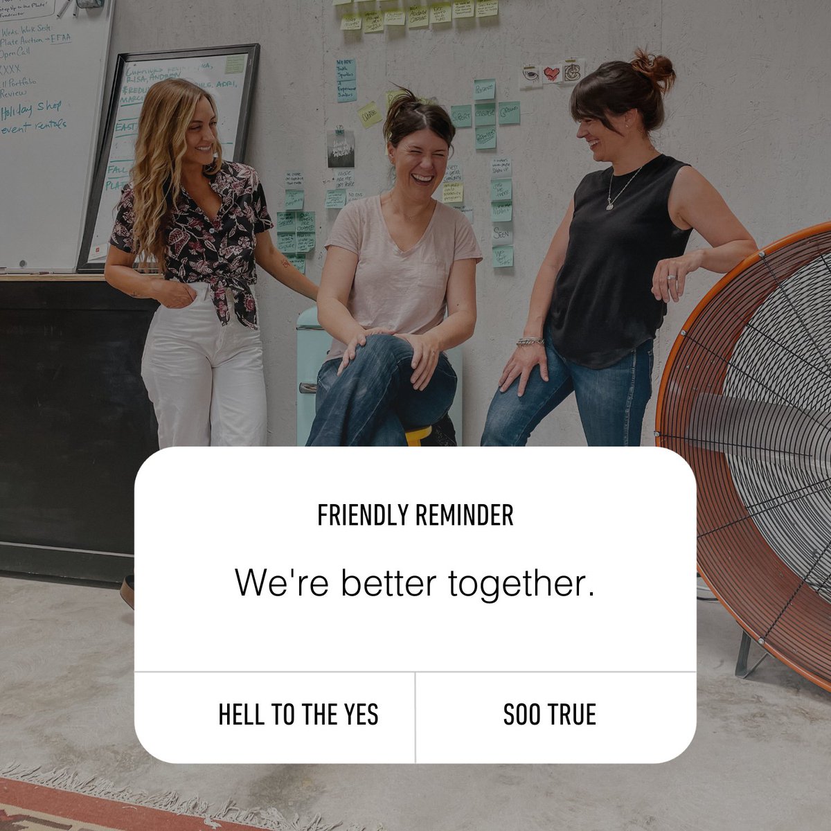 What you create will be better if you ask for help and support from other people. 

I facilitated #TheDig for the ladies in this photo. They are both artists &amp; owned a gallery space.

I shared with them my dream of having my own art show &amp; they helped my dream come true!