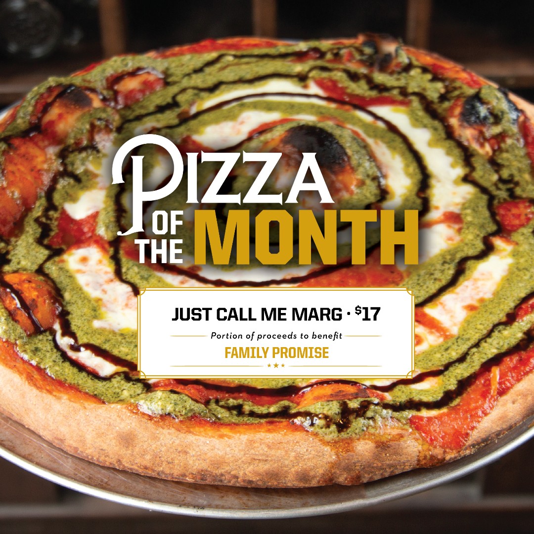 GRBrewingCo's tweet photo. AUGUST #PizzaOfTheMonth IS HERE!! our delicious GRBC hand-tossed crust + zesty red sauce, fresh mozzarella laid on top, and swirled with balsamic &amp; our creamy basil pesto 🤤 

You're not gonna wanna miss this one, come grab it while ya can, right in downtown Grand Rapids! 🍻 https://t.co/OjK8uFdeij