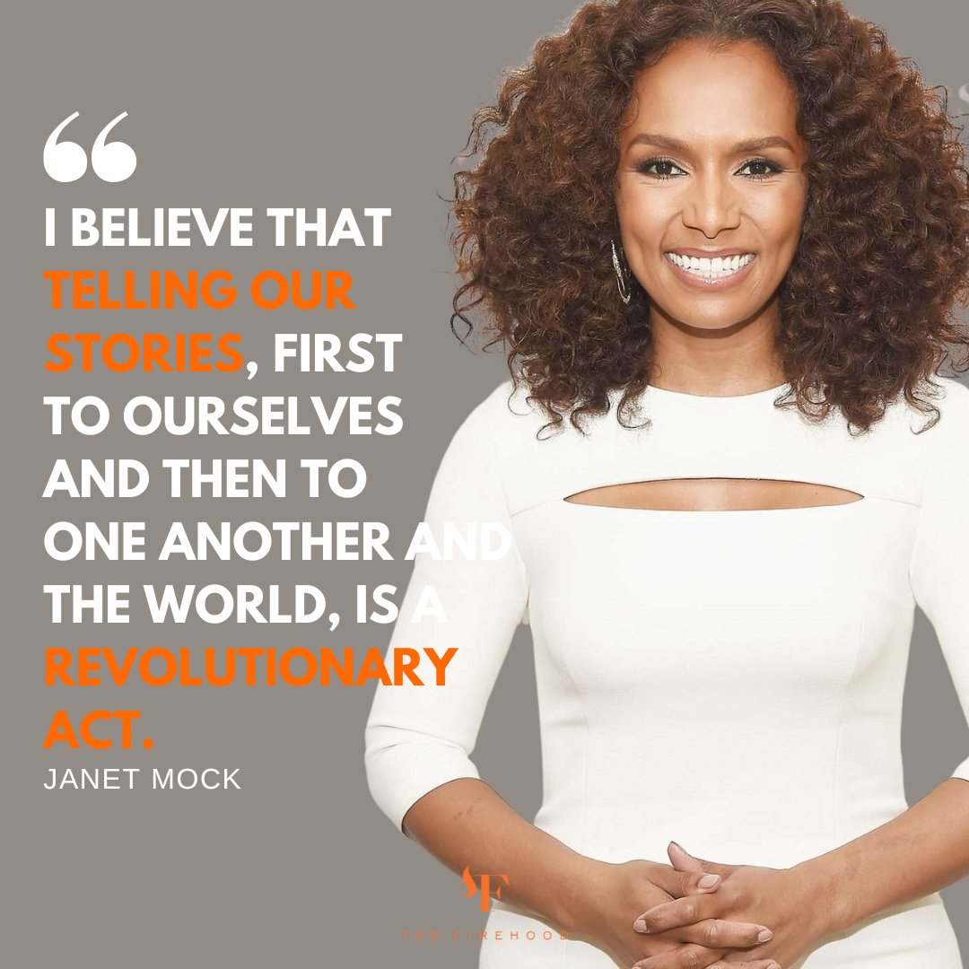 'I believe that telling our stories, first to ourselves and then to one another and the world, is a revolutionary act. ' - Janet Mock, American writer, television host, director, & producer.

#womenintech #startups #tech #womenentrepreneurs #Canada #Angelfund #TheFireHood