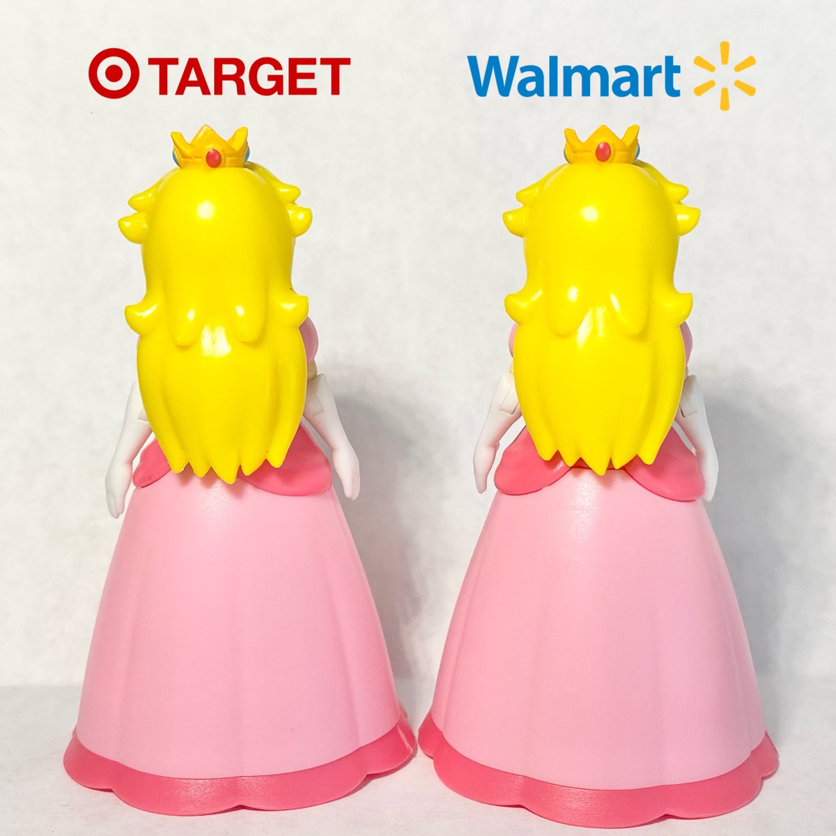 Target Vs walmart 2.5 peach figure 

#peach #princesspeach #princesspeach👑 #princesspeach🍑 #nintendo #nintendodirect #supermariobroswonder #jakks #jakkspacific #peachplush #princesspeachplush