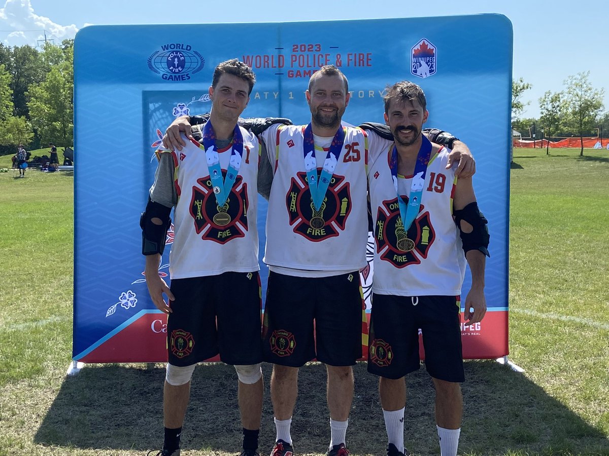 Caledon Fire & Emergency Services (@caledonfirees) on Twitter photo 3 Caledon Firefighters represented #OntarioFire <a href="/WPFG2023/">World Police & Fire Games Winnipeg 2023</a> in lacrosse and are bringing home the BRONZE MEDAL! Congratulations to the whole team.
Caledon firefighters Crawford, DiMaso and Dunkerly you make us proud! #Teamwork 3 Caledon Firefighters represented #OntarioFire <a href="/WPFG2023/">World Police & Fire Games Winnipeg 2023</a> in lacrosse and are bringing home the BRONZE MEDAL! Congratulations to the whole team.
Caledon firefighters Crawford, DiMaso and Dunkerly you make us proud! #Teamwork