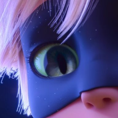 ambitiouschat's tweet image. #MiraculousSpoilers 
chat noirs mask being sparkly was a GREAT decision it looks so pretty!!