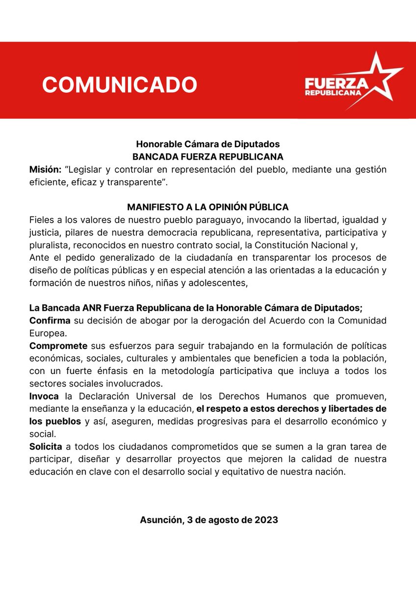 Nuestras posiciones sobre declaraciones populistas hechas por algunos colegas  atravez de las redes sociales. PRO-FAMILA👨‍👩‍👧‍👧100%