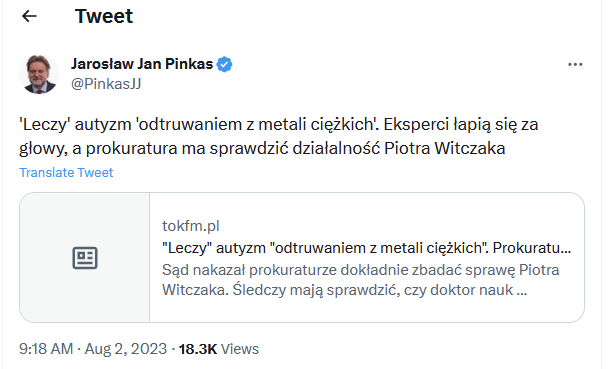 PiotrWitczak_'s tweet photo. "Kładę cały swój autorytet na szali. Jestem doktorem habilitowanym  nauk medycznych, pracownikiem Centrum Medycznego Kształcenia  Podyplomowego, który kształci wszystkich lekarzy w Polsce podyplomowo.  (...) Od 2011 roku w żadnej szczepionce w Polsce nie ma rtęci ani glinu" - dr hab. @PinkasJJ 

https://t.co/7v9spPst6z 

Rtęć i glin nadal są w szczepionkach: 
https://t.co/apOFNFL3Zz
https://t.co/x1AeXImGWJ

To było kłamstwo wypowiedziane z mównicy sejmowej przez ówczesnego konsultanta krajowego w dziedzinie zdrowia publicznego

Dzisiaj ten sam Pan Jarosław Pinkas "łapie się za głowę" gdy pomagam dzieciom z autyzmem
