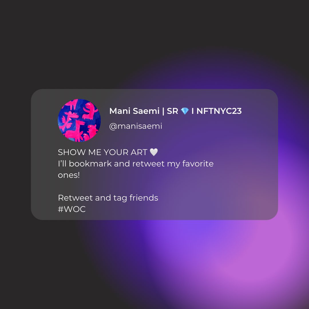 SHOW ME YOUR ART 🔮
I’ll bookmark and retweet my favorite ones!

Retweet and tag friends
#WOC