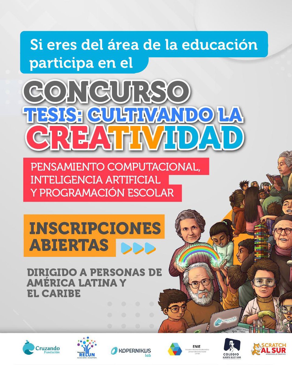 ¡Participa! Abrimos las inscripciones del #concurso de tesis 👏Desarrolla tu creatividad, visibiliza tus ideas y continua contribuyendo con tus conocimientos a la comunidad #educativa🏫

¿Quieres saber más? Ingresa aquí  bit.ly/ConcursoCultiv…