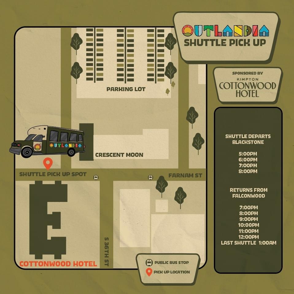 OutlandiaFest's tweet photo. 🗣️Special Offer: Aug. 11 &amp; 12, instantly upgrade your #outlandia2023 experience at @thecottonwoodhotel, a beautiful property, right in the heart of the vibrant @BlackstoneDist  The Cottonwood Hotel is now providing a FREE Shuttle to &amp; from the festival each day starting at 5p --> https://t.co/UrORkDXv03