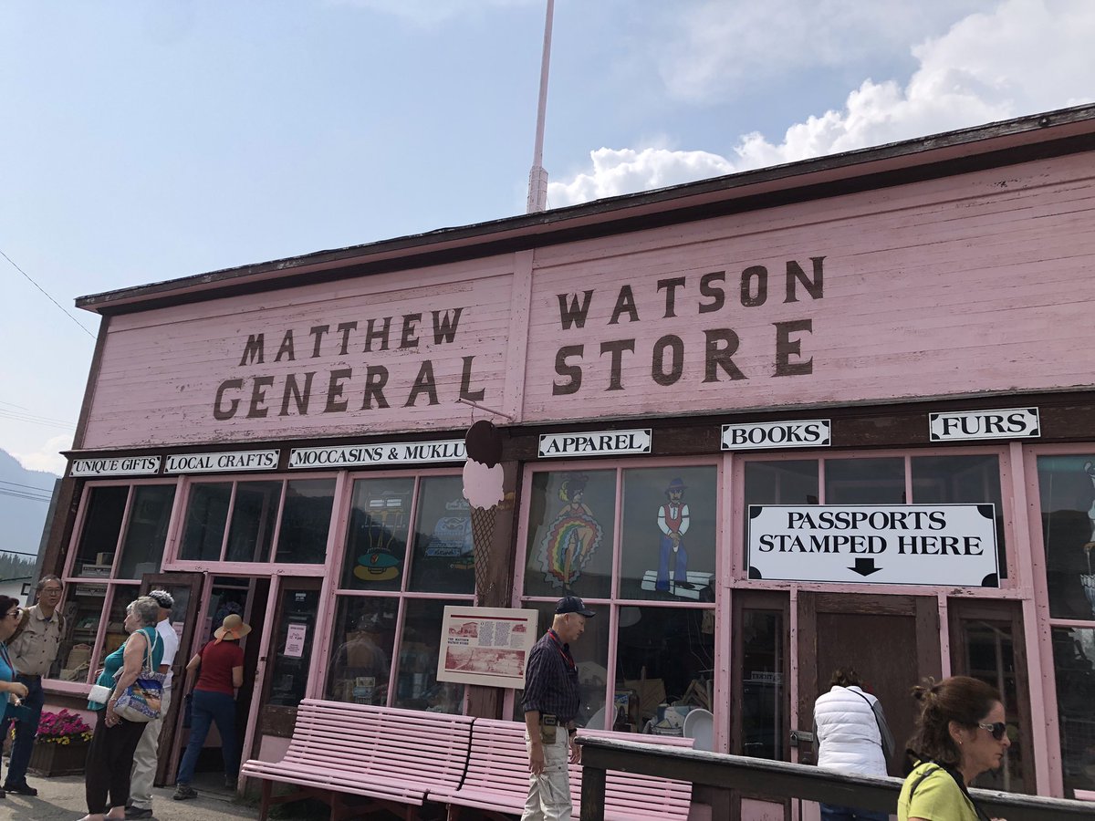 Look who we found when exploring in Carcross, Yukon at Yukon’s oldest general store <a href="/DaveAlexRoberts/">David A. Robertson</a> !
