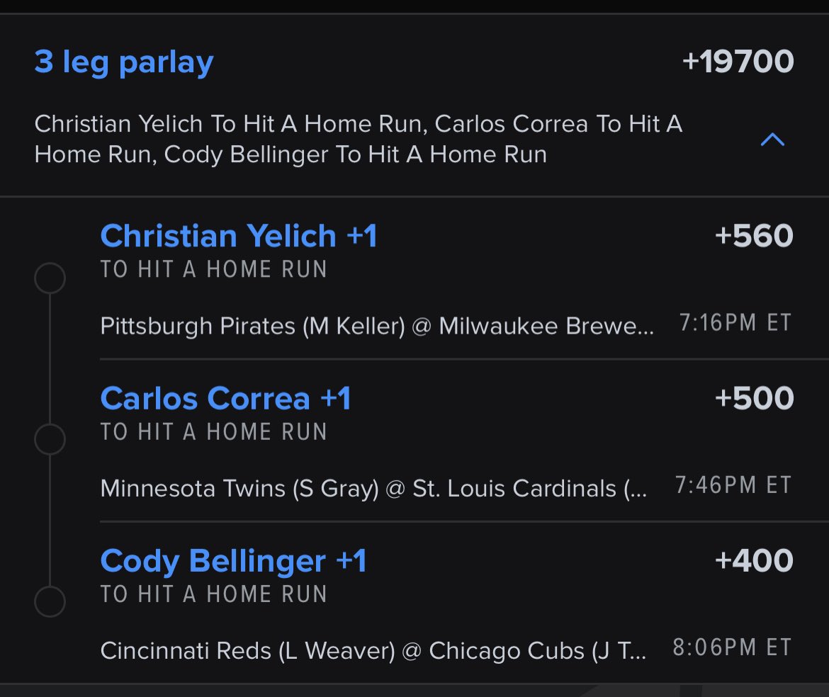 🚨#Giveaway 🚨if this parlay hits i will give 2 people $200 each all you have to do is ⬇️⬇️⬇️

RETWEET &amp; FOLLOW 

Good luck 🍀