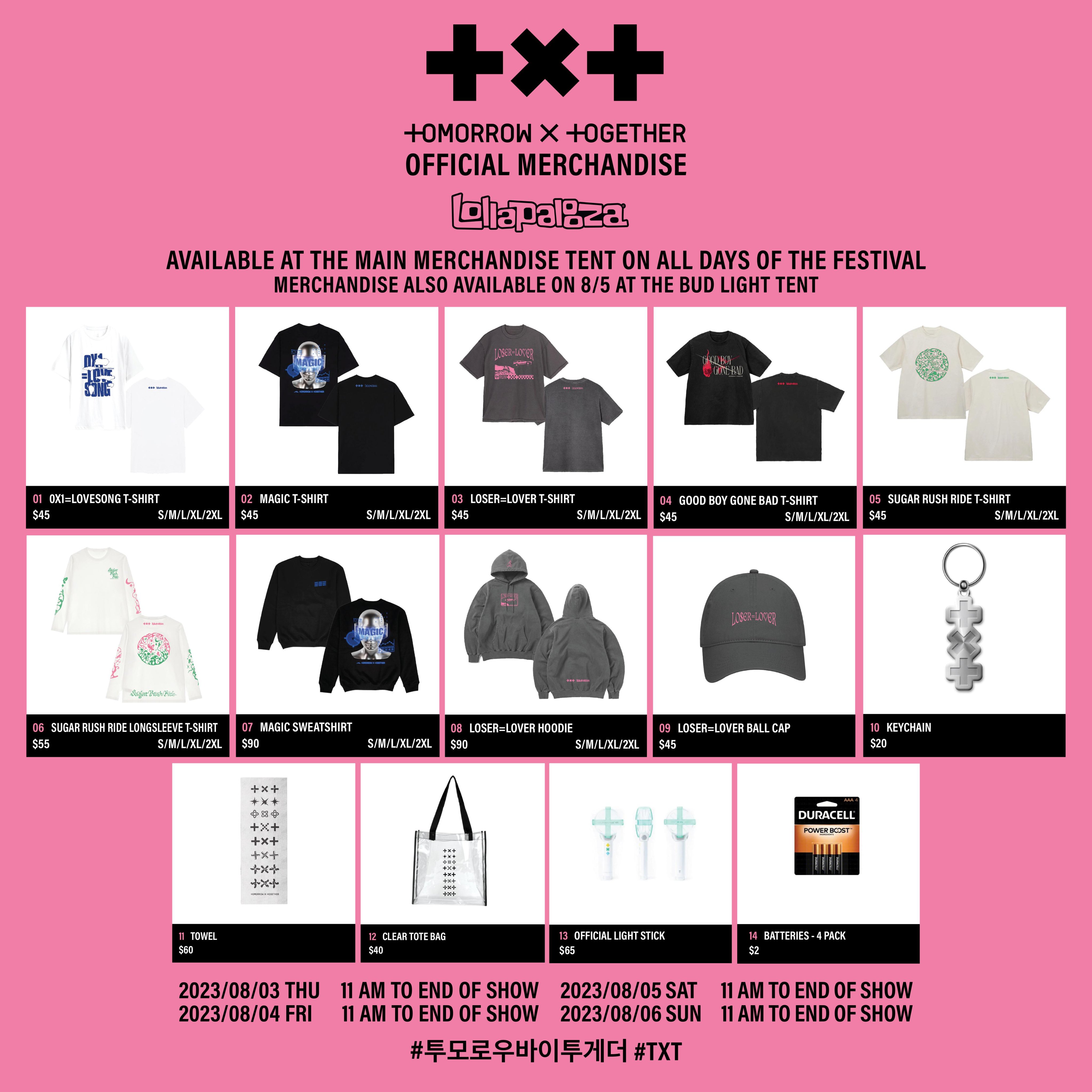 TOMORROW X TOGETHER - TXT ロラパルーザ ポップアップ Tシャツ