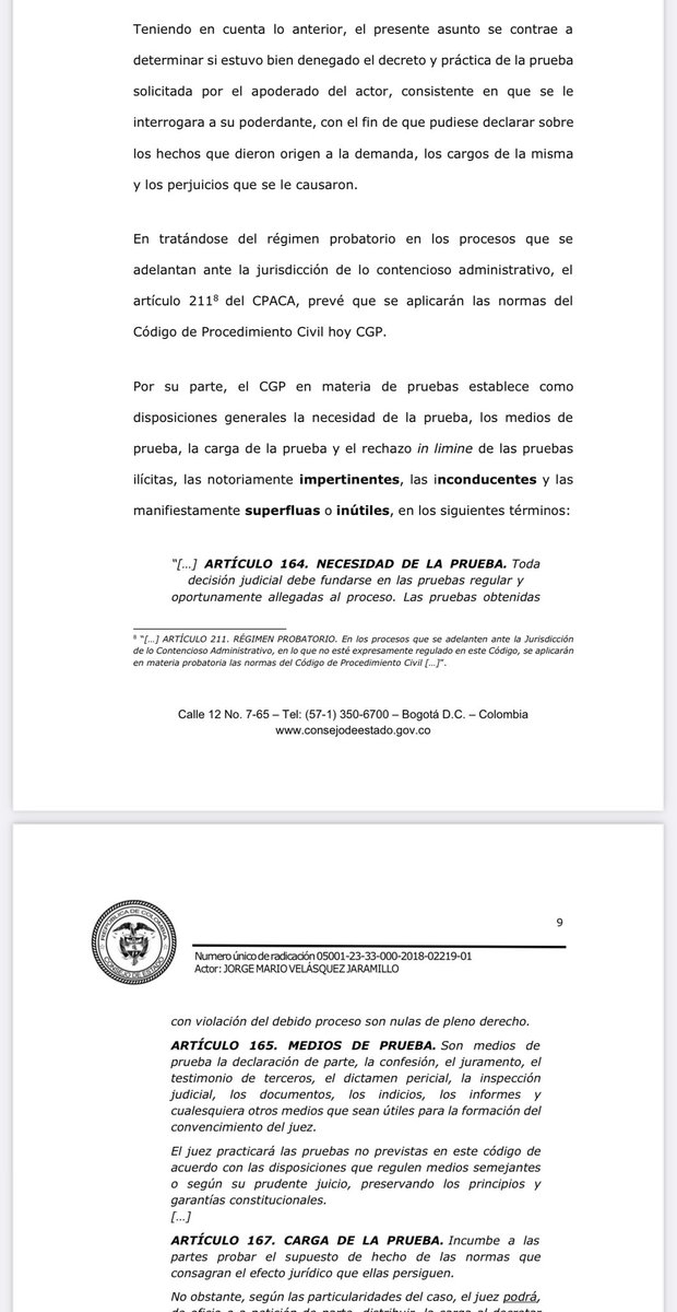 jairoparrac's tweet image. INTERROGATORIO DE LA PROPIA PARTE. C.E —⬇️⬇️—