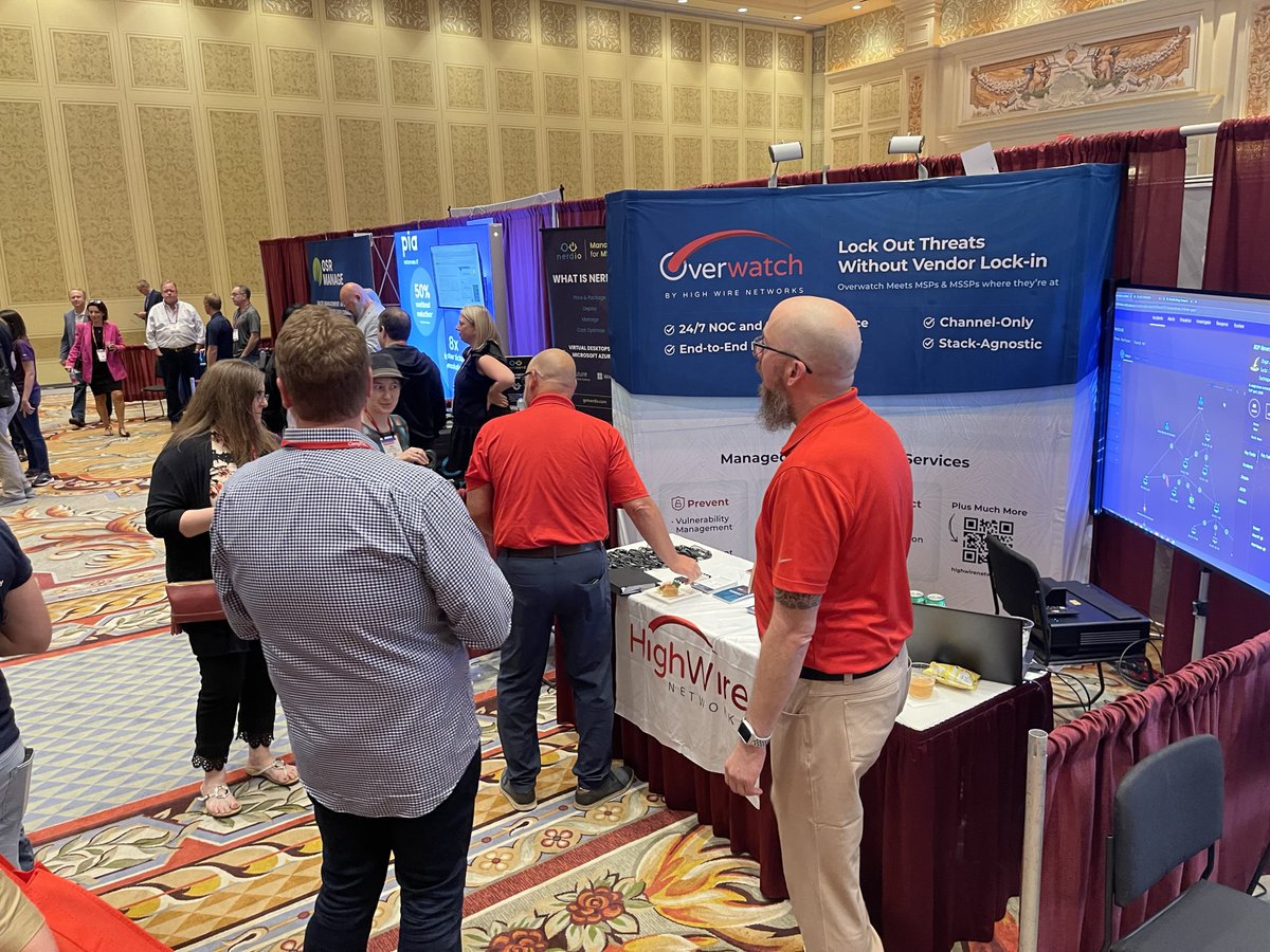 HighWireNtwks's tweet photo. $HWNI Just wrapped up #channelcon2023! Our team, Robert Gerlock, Aaron Daniels, and Christopher Farrell had a blast networking and meeting new #MSPs, #VARs and like-minded folks!

Thanks to the team at CompTIA for putting on another great show. https://t.co/focuRVEf8T