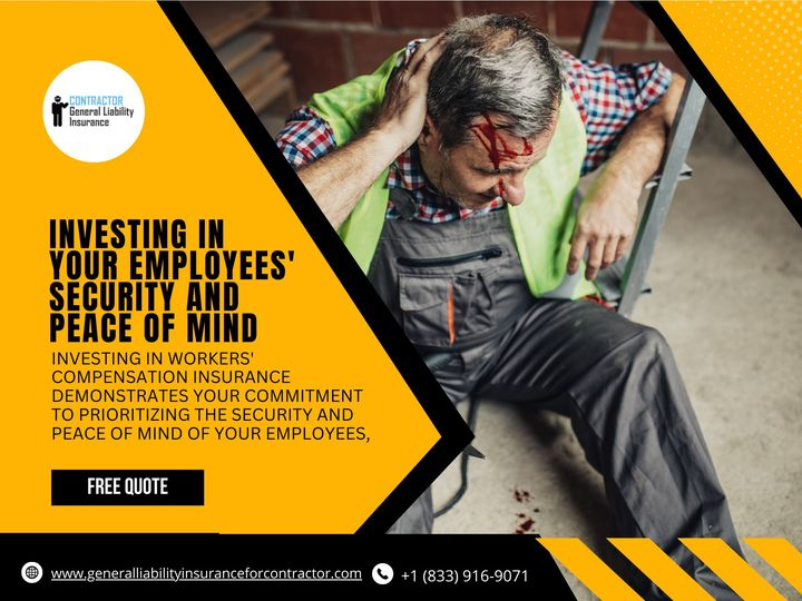 GenLiaInsCon's tweet image. Investing in your employees' peace of mind is critical to building a successful and sustainable business. Get the best insurance quote online for free. Contact us at 833-916-9071 or visit our website at …alliabilityinsuranceforcontractor.com.

#WorkersCompInsurance
#WorkersCompensationInsurance