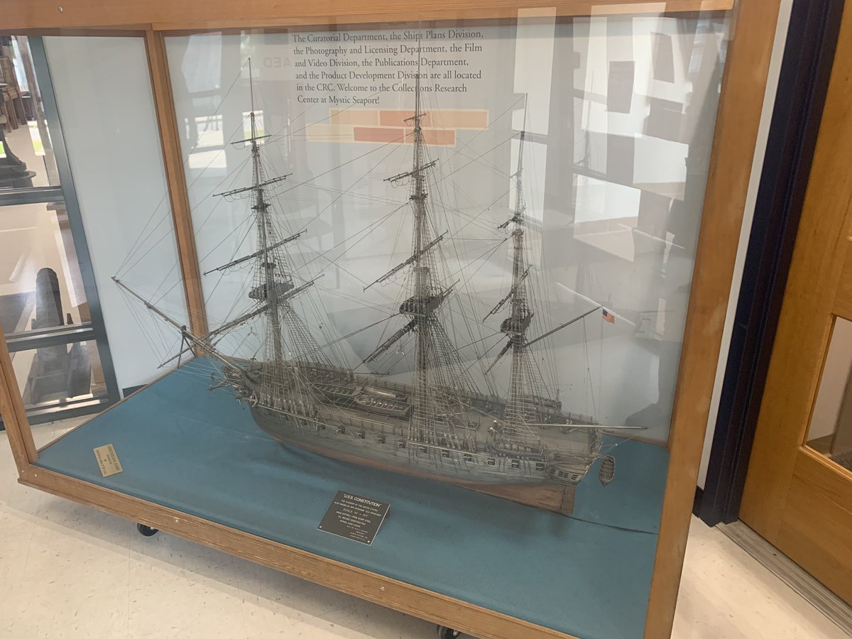 arielwilks's tweet photo. Great first day at @mysticseaport! Researching while surrounded by ship paintings and models is the best 😍 #NERFCfellow https://t.co/NQ7m3ziucd
