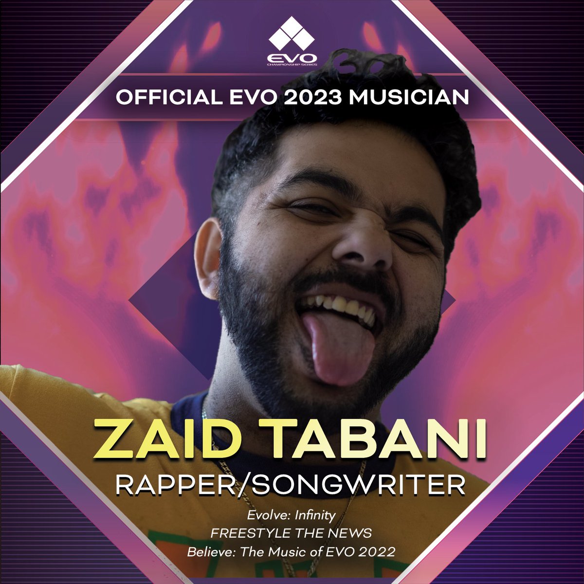zaidtmusic's tweet photo. I am once again proud to announce that I was in charge of building out all of the Music at #EVO2023 this year. This year' is another monumental multi genre project,  I’m so unbelievably excited to show everyone. So First, let’s talk about few BIG new things… https://t.co/SA6tcI5qUQ
