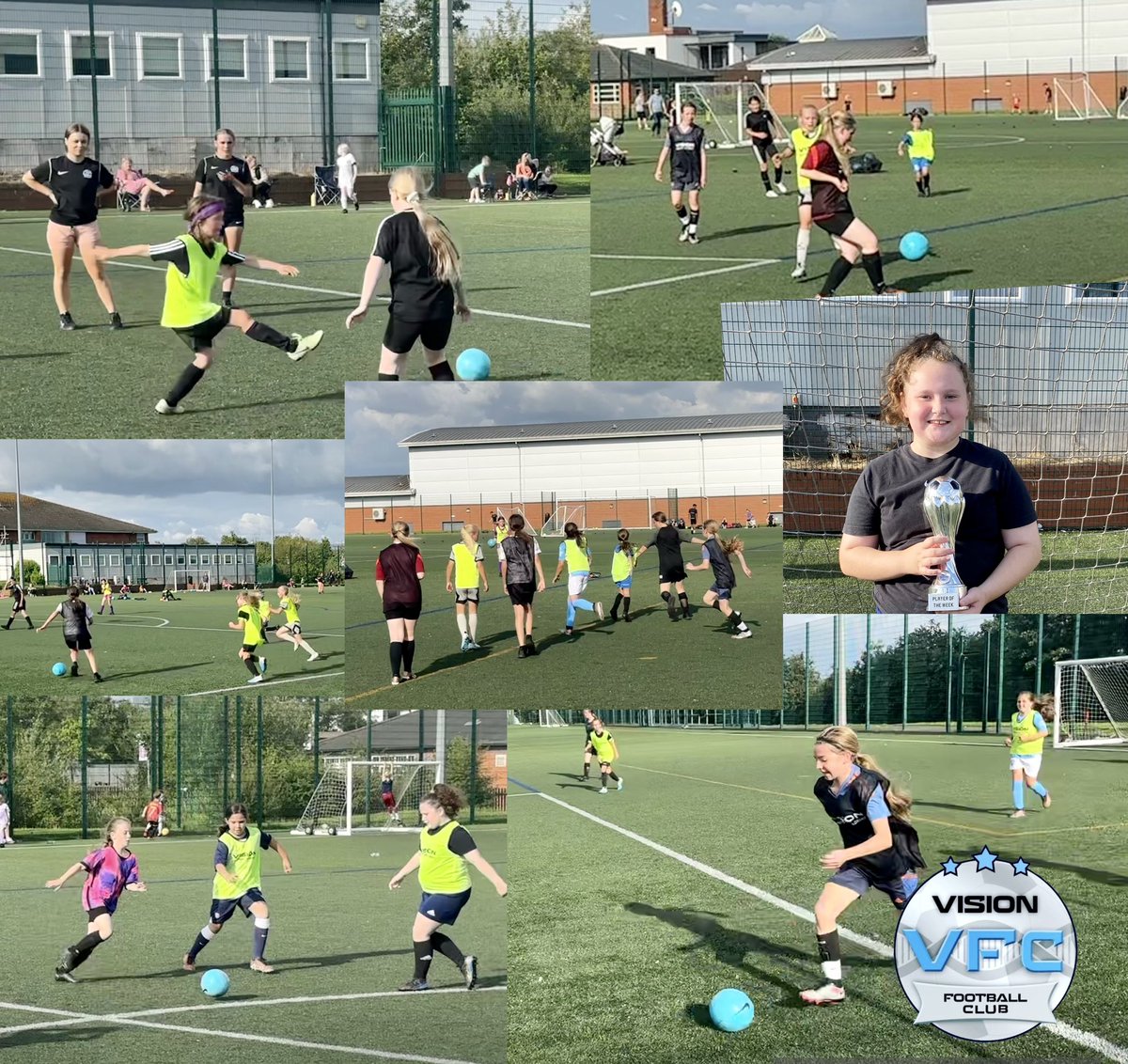 SheKicksAcad's tweet image. Another Thursday #WeOnlyDoPositive team training session sees our four teams sharing experiences and knowledge. We’re also supporting our younger talented/emerging coaching team as we want everyone within #HerGameToo to feel included and valued. They’re ⭐️ too 👏🏼👏🏼👏🏼 @Vision_FA