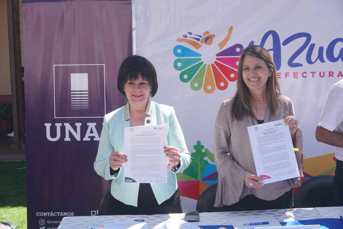 La Universidad Nacional de Educación UNAE firmó convenio de cooperación con <a href="/AzuayPrefectura/">Prefectura del Azuay</a>, <a href="/udecuenca/">UCuenca</a>, <a href="/uazuay/">UniversidaddelAzuay</a> y <a href="/sanisidroits/">Instituto San Isidro</a> 

Más información: unae.edu.ec/la-unae-firma-…